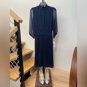 Nanette Lepore midi dress, size 10, navy blue.